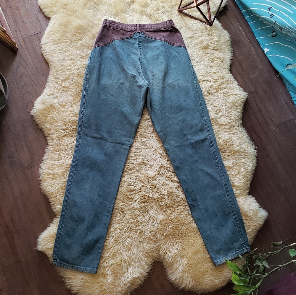 Ultra High Rise Two Tone Bareback Roper Jeans!! - Picture 4 of 7